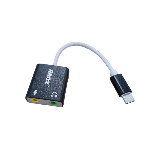 Ranz USB Type C External Stereo Sound Card Audio Adapter 3.5mm